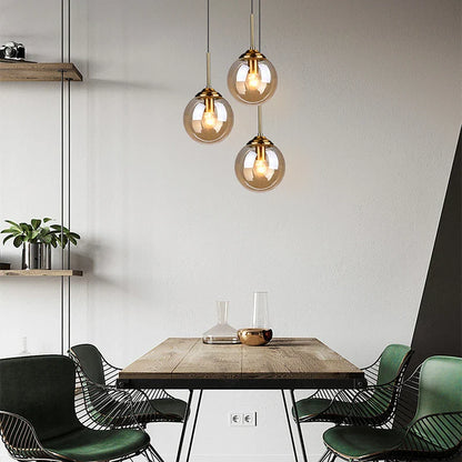 Solvyn Era | LED-Glaspendellampa med metallaccent för sovrum och matplats