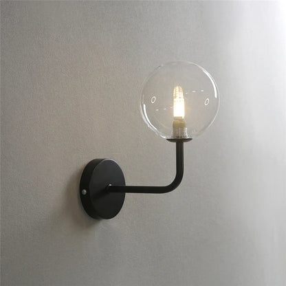 NordicLuxe - Glas Vägglampa - Modern LED Lampa för Sovrum och Vardagsrum