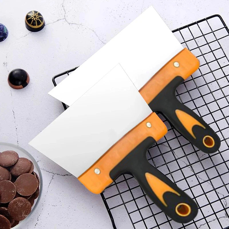 Carvallo Steel Degskrapa Pizzakniv Tårtspatel Bageri Utrustning Beläggnings Spatel för Choklad