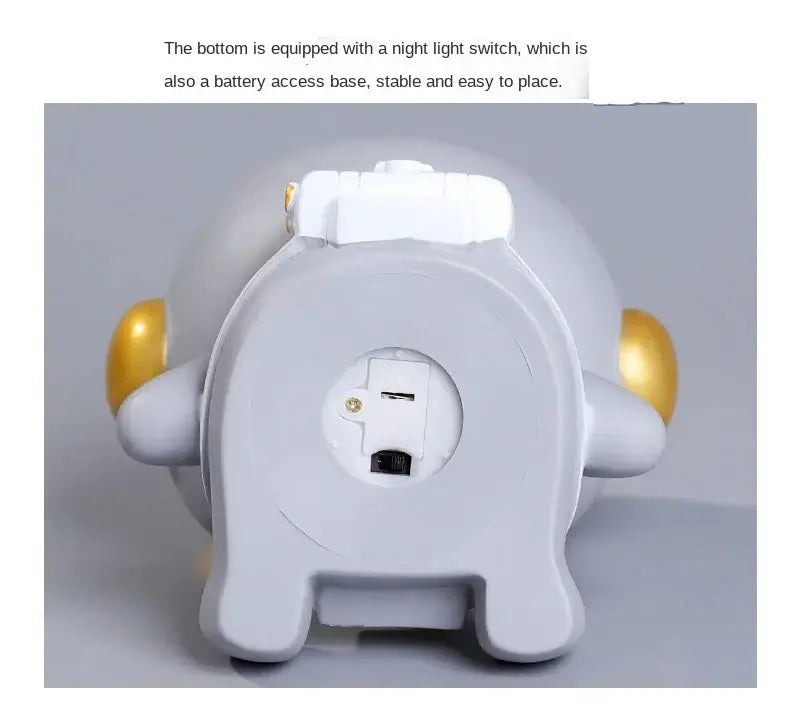 Royallure Astronaut Spargris Nattlampa för Barn – Mjuk USB/Batterilampa & Pengasparare