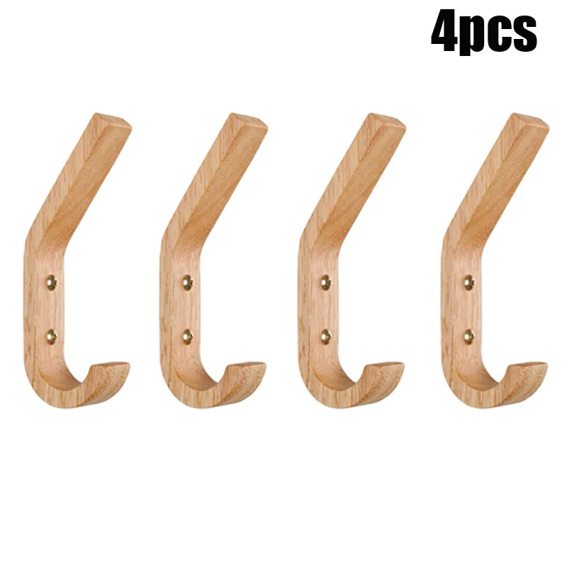 Carvallo Set Naturivo | 2/4 stück | Väggmonterad & Dekorativ | Massivträ | För jackor, nycklar, väskor & accessoarer