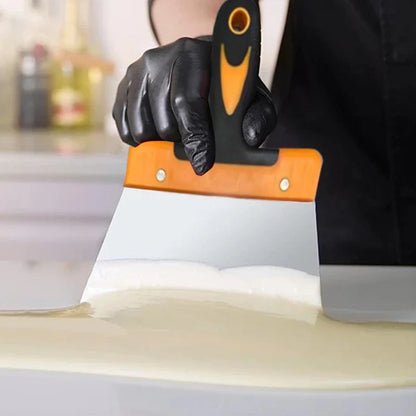 Carvallo Steel Degskrapa Pizzakniv Tårtspatel Bageri Utrustning Beläggnings Spatel för Choklad
