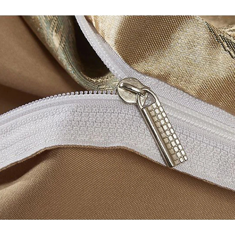 Wostar Satijn Rayon Jacquard Påslakan 220x240 Sommarluxus Dubbelsäng Duntäcke Sängkläder Set