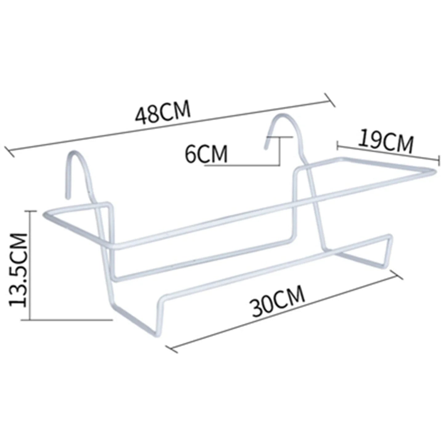 Carvallo planter box | For balcony railing | With drainage tray & suspension | Robust & weatherproof