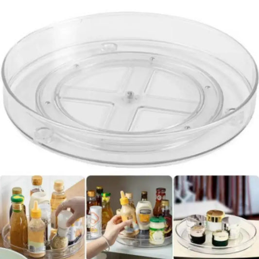 Carvallo 360 Svängbar förvaringsbox | 360° Organizer för kök & kosmetik | Halkfri & platsbesparande | Ø 28 cm