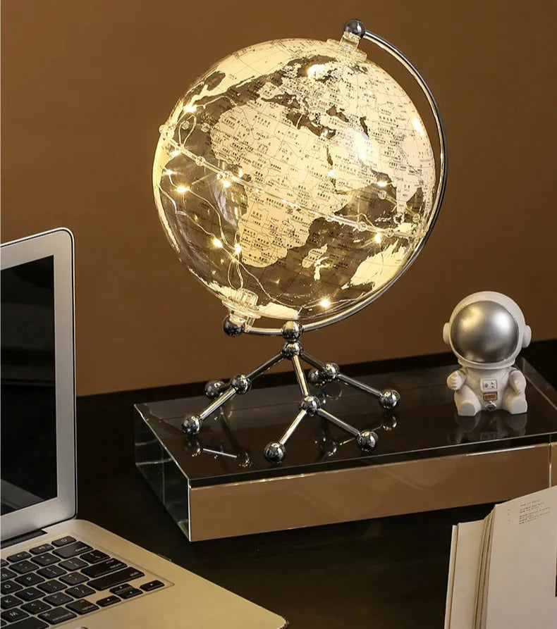 Royaleva LED Rotating World Globe Lamp – Belyst Jord Dekorationsbit