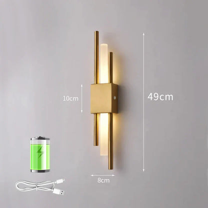Lumoa Fynn | LED-vägglampa med USB-port i nordisk design för sovrum och vardagsrum