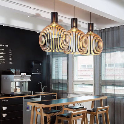 Lunorb | Handgjord bambus plafondlampa