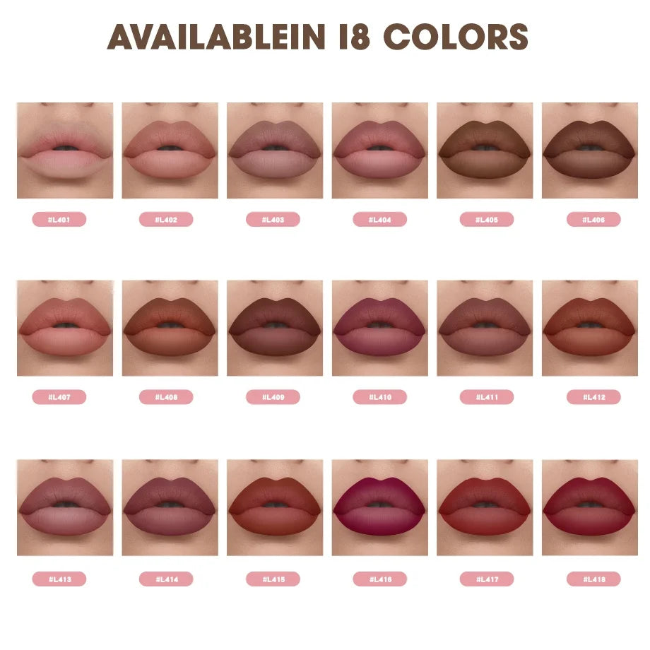 Carvallo-Set läppen konturpenna & läppstift Velvéra Kiss | Matt & Vattentät | Långvarig | Samt Finish | Perfekt som present