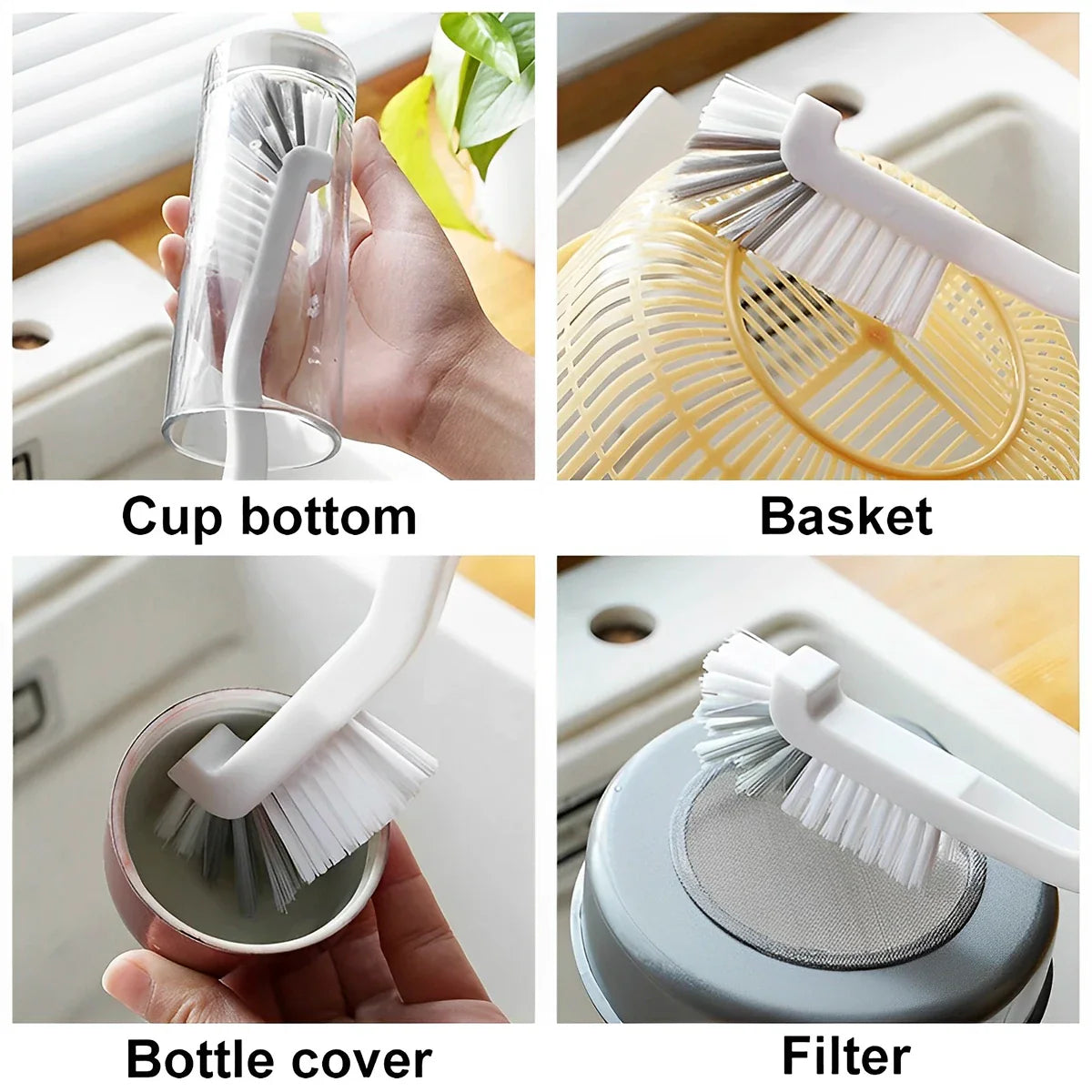 Carvallo Rengöringsborstar Set | 9-pack Fog- & Spårborstar | Ergonomisk & Återanvändbar | För Bad, Kök & Fönster