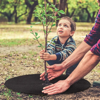 Ogräsväv Baumscheibe – Andningsbar rotskyddsmatta för trädgård och växter