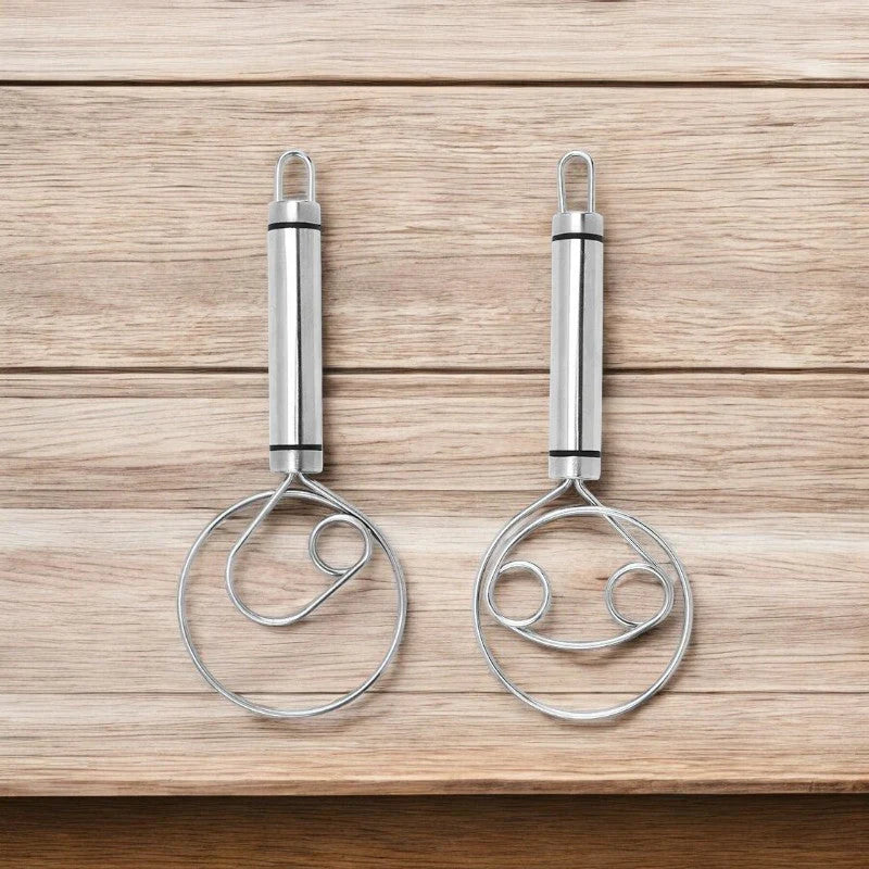 Robust rostfritt stål-Danish Dough Whisk – Hållbar, Ergonomisk design för mångsidig bakning & matlagning