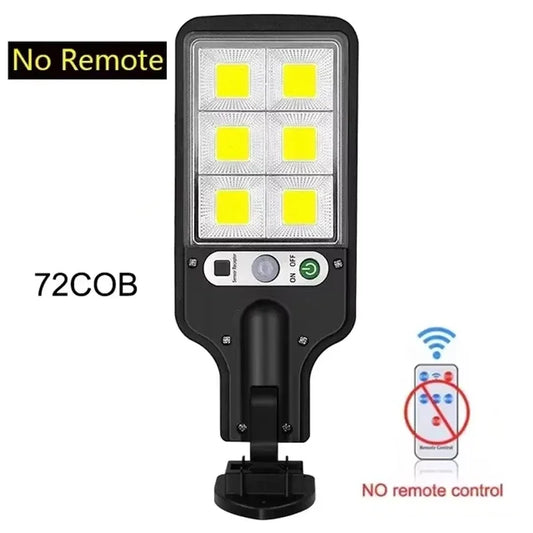 Carvallo MotionBright Solarlampa med rörelsesensor | IP65 Vattentät | Med fjärrkontroll & 3 ljuslägen | För trädgård, vägg & uppfart