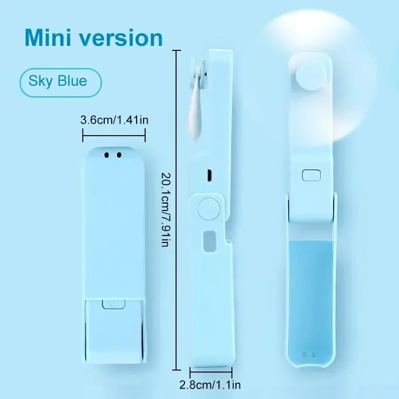 Carvallo-Fällfläkt BrisaFold | USB-laddningsbar & bärbar | Tyst & kraftfull | För skrivbord & på språng