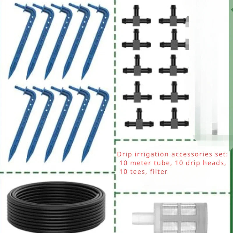 Carvallo Solarbubblande bevattningssystem | Automatiskt & tidsstyrt | 10 m slang | För trädgård & balkong