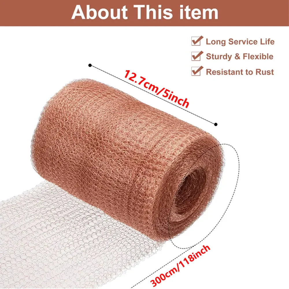 Carvallo Koppar-snäckstängsel Gitterband | Skydd mot snäckor i rabatten & trädgården | Olika längder | Rostfri & väderbeständig