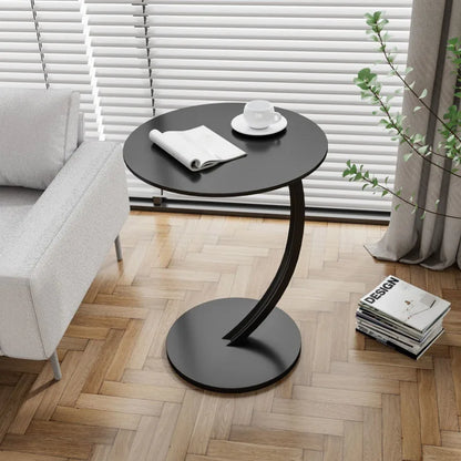 Avelyne Cirka | Förstärkt Rund Side Table för Vardagsrum &amp; Sovrum