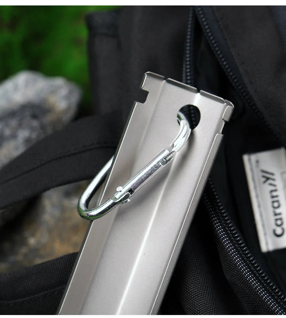 Carvallo EdgeLite Titan-handspade med vågslip & clips | Ultralätt & rostfri | För camping, trädgård & utomhus