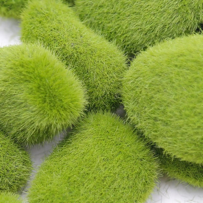 Carvallo MossArt Deko-mossstenar 10-pack | Realistiska mossbollar | För blomkrukor, DIY, featrädgårdar &amp; inredningsidéer | Lätta &amp; Mångsidiga