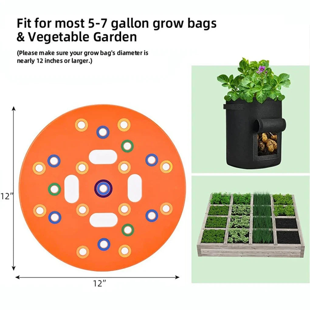 Carvallo CircleTool Planter Help Seed Template Round | Precision Seed Template Made of ABS Plastic | For Even Sowing & Easy Weeding