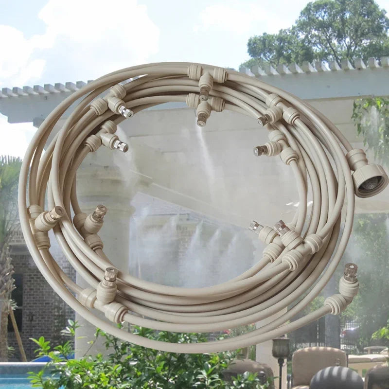 Vattensystem för trädgården – Droppbevattning kit med justerbar sprejhuvud och tillbehör