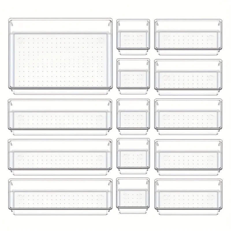 Carvallo Organizer Set | 18-delar | Transparent & Mångsidig | OrdixClear® Förvaringssystem