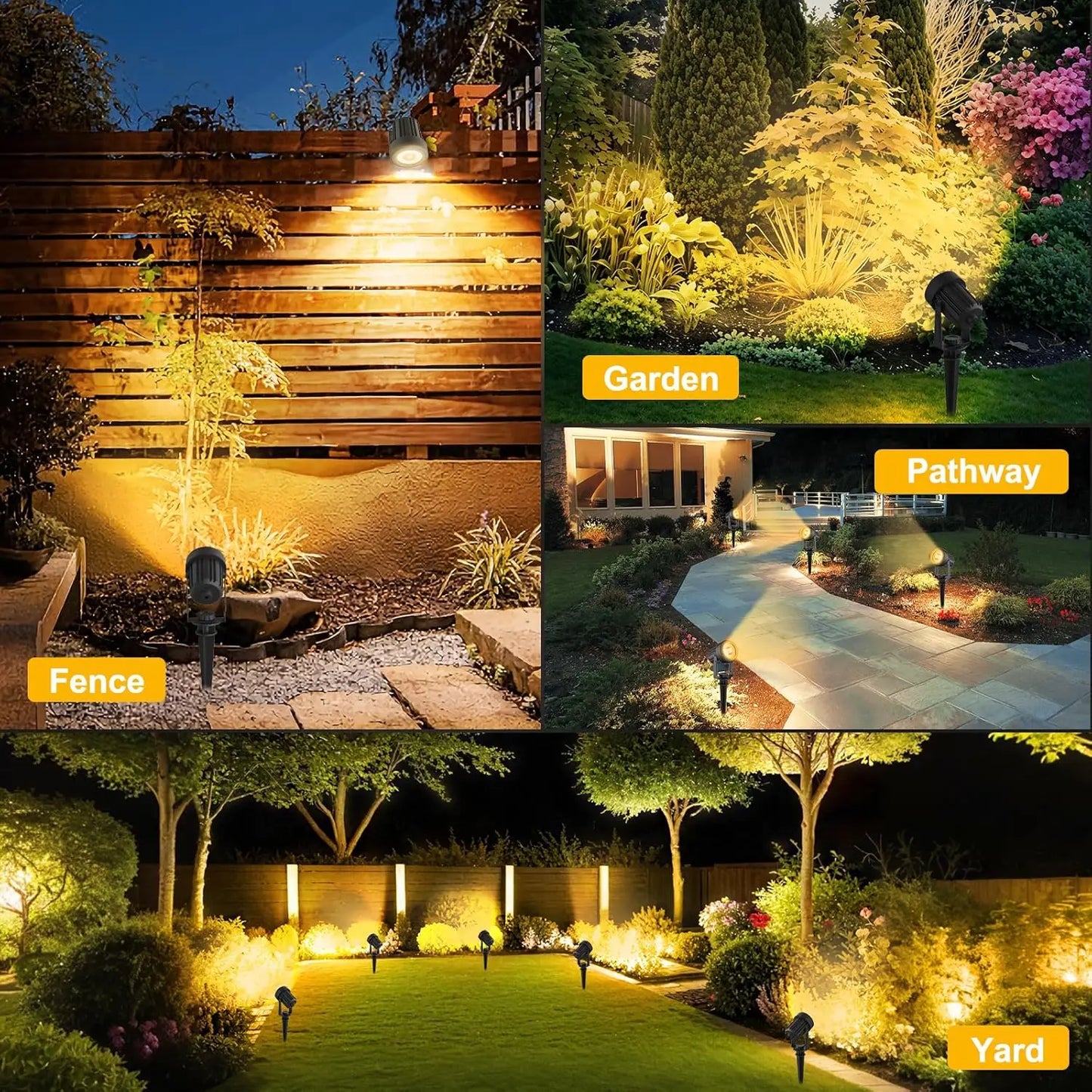 Carvallo Trädgårdsstrålkastare LumiGlow DuoColor | 3000K/6000K Varm- & Kallvit | IP65 Vattentålig | Automatisk Skymningssensor