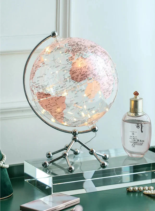 Royaleva LED Rotating World Globe Lamp – Belyst Jord Dekorationsbit