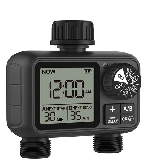 Carvallo SmartFlow Digital vattentimer | Automatisk & vattensparande | Med regnpaus & LCD-display | IPX5 vattentät