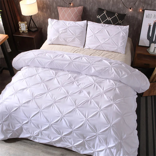 Carvallo – Pintuck Duvet Cover Set med Elegant Diamantstruktur