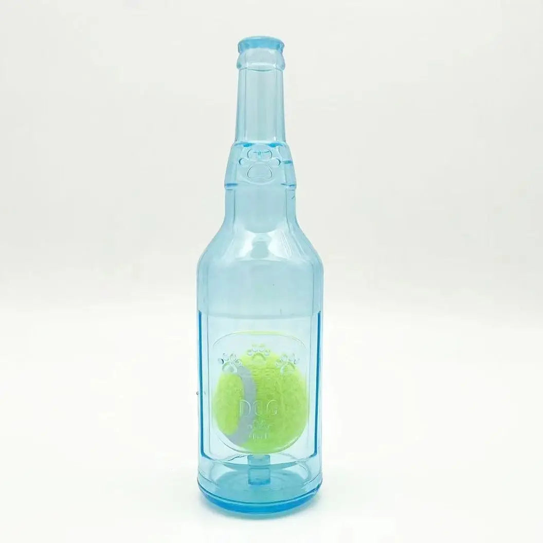 Carvallo BounceBottle | Tystnar & Hopper | TPR-Gummi med Tennisboll-Design | För Små till Stora Hundar