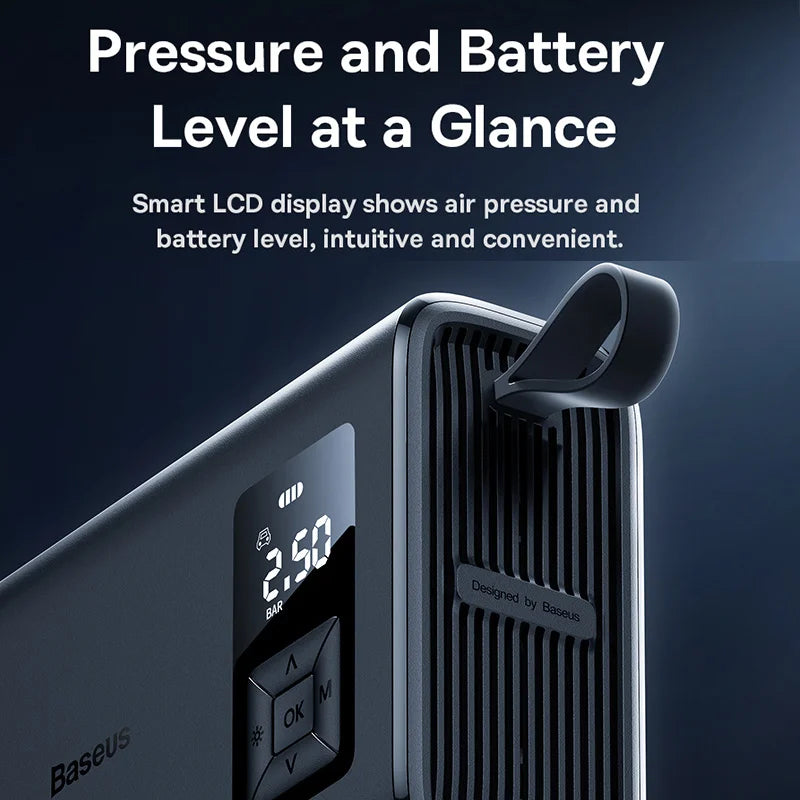 Carvallo X2 Batterikompressor | Dubbelcylinder-power | Automatisk tryckkontroll | Kompakt & trådlös