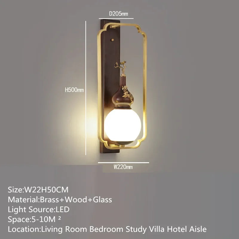 MessingLuxe - Tidsenlig Vägglampa