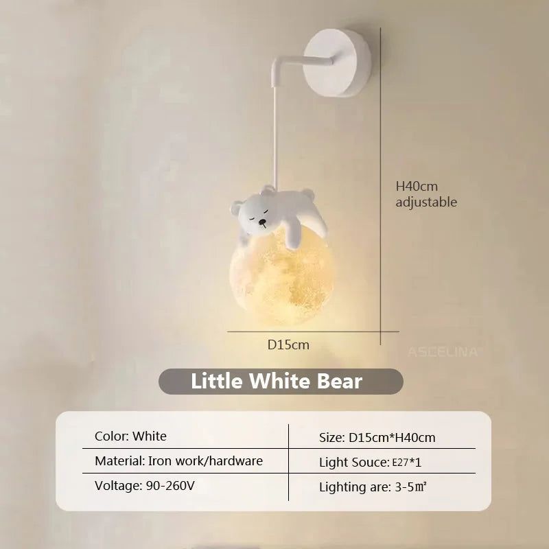 MoonGlow - Kreativ LED Vägglampa för Sovrum och Barnrum