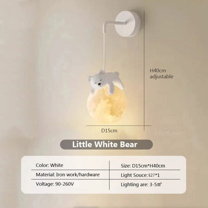 MoonGlow - Kreativ LED Vägglampa för Sovrum och Barnrum