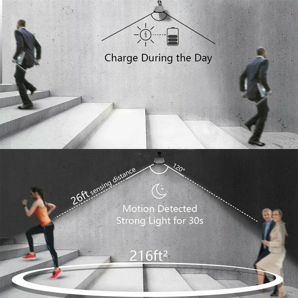 Carvallo 36 | 180° Svängbar | Rörelsesensor | 36 LEDs | IP65 Solarsäkerhetsljus