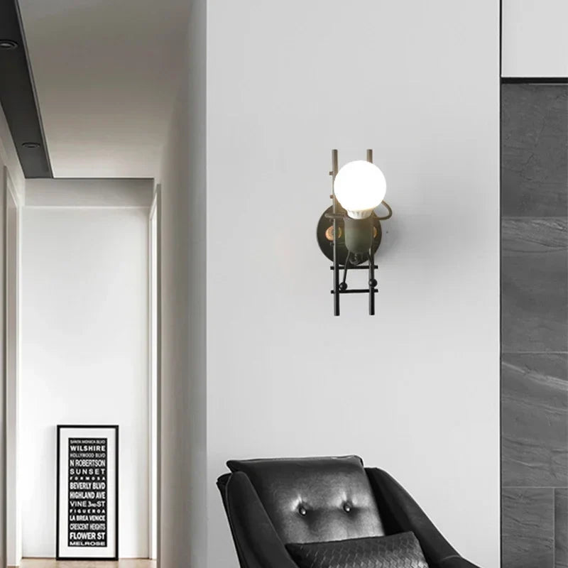 RobotLjus - Modern Vägglampa för Barnrum