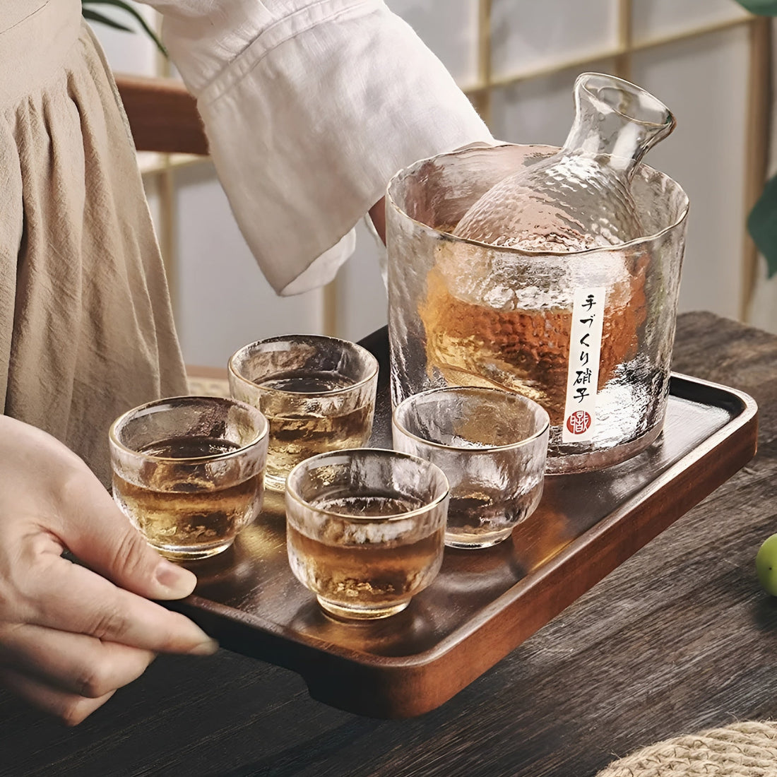Japanskt glas-set – Elegant sake- &amp; whisky-set | Perfekt för bar &amp; hem