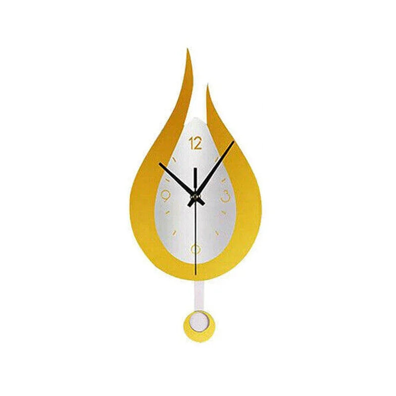 WaterDrop - Bred Modern Minimalistisk Vägghängd Klocka