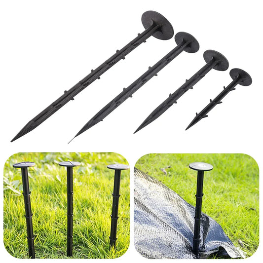 Carvallo jordankare för trädgårdsfolie & nät | 50 stycken | Med spikar för säker hållning – 11–25 cm längd