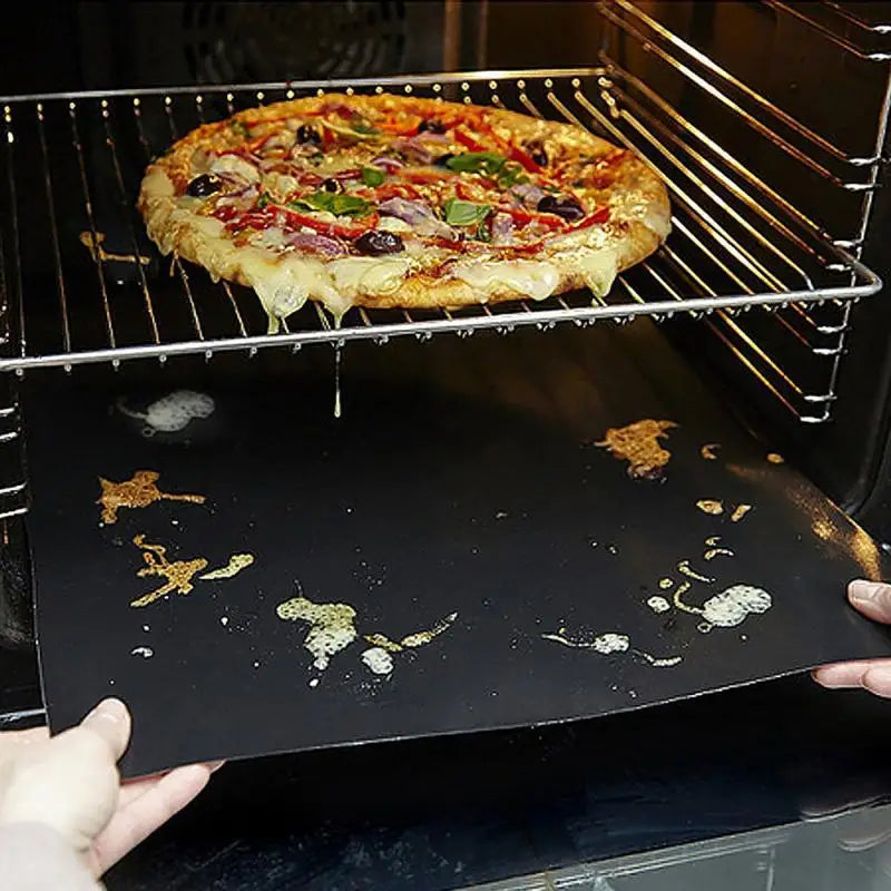 Royallure 2-Pack Stora Återanvändbara Non-Stick Ugn Liner Mattor, PTFE Teflon, Värmebeständiga