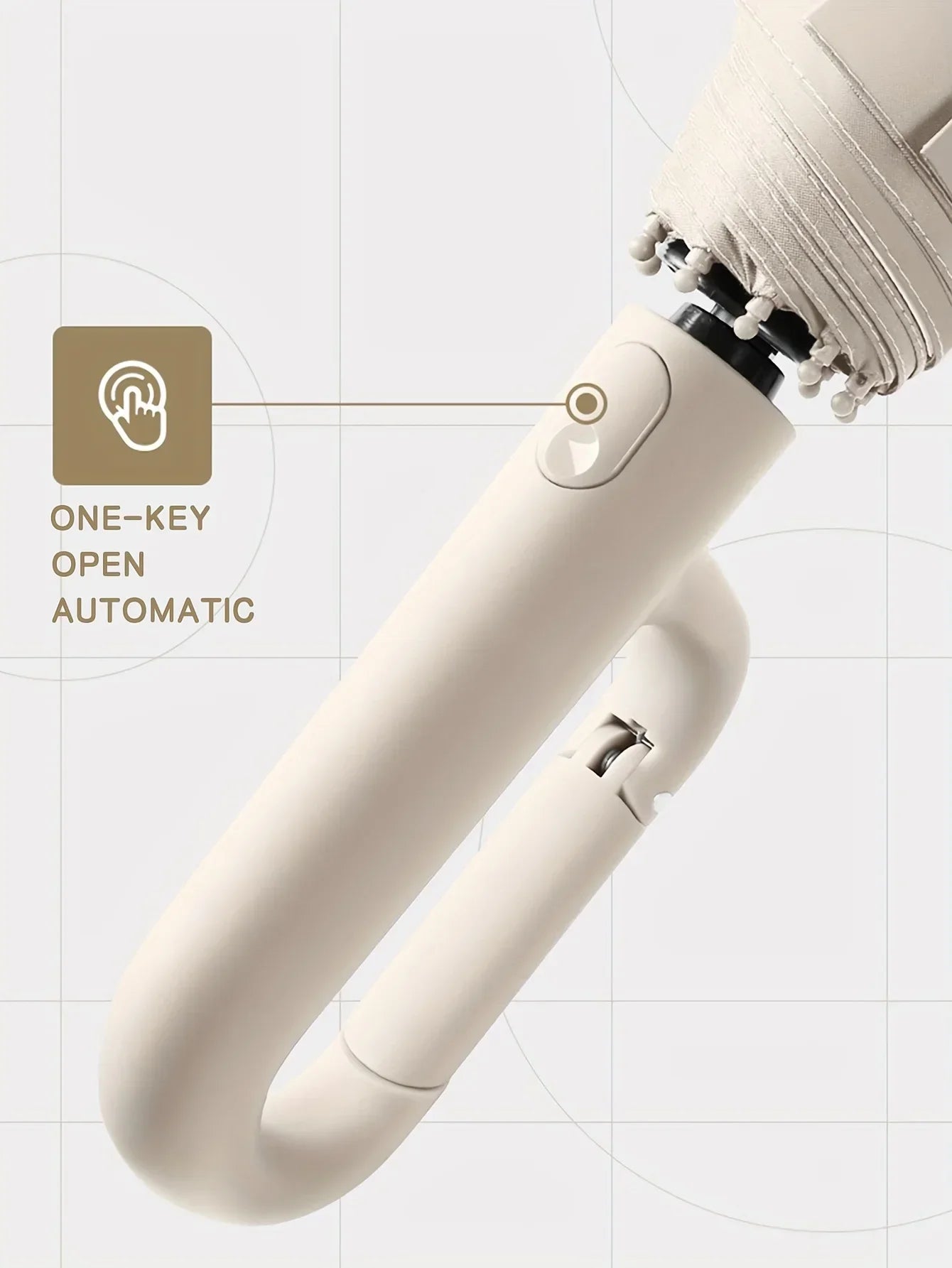 Rayvia Automatisk Paraply med Snabb Kroksdesign