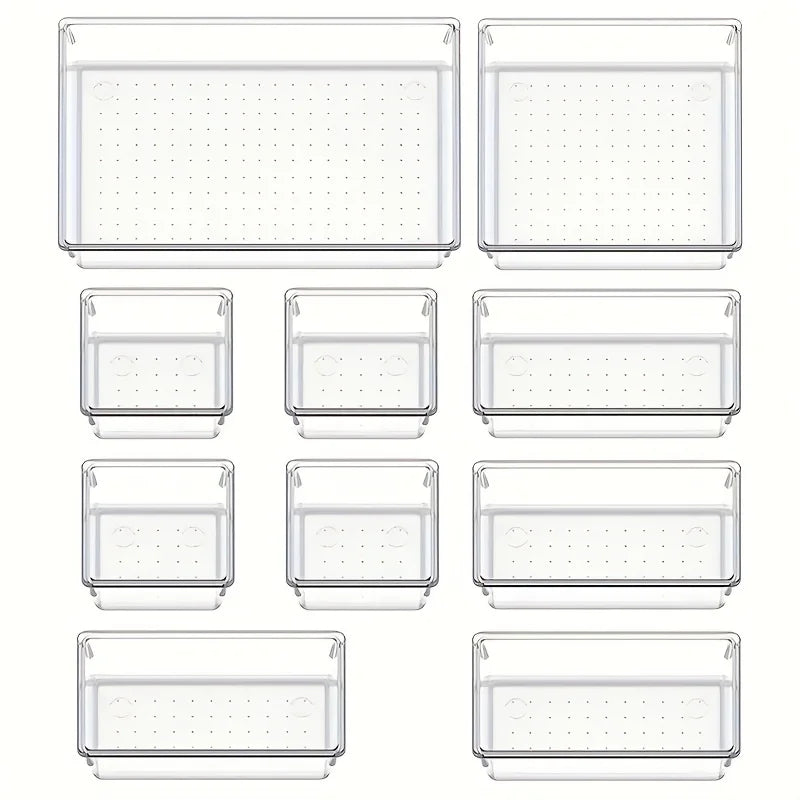 Carvallo Organizer Set | 18-delar | Transparent & Mångsidig | OrdixClear® Förvaringssystem