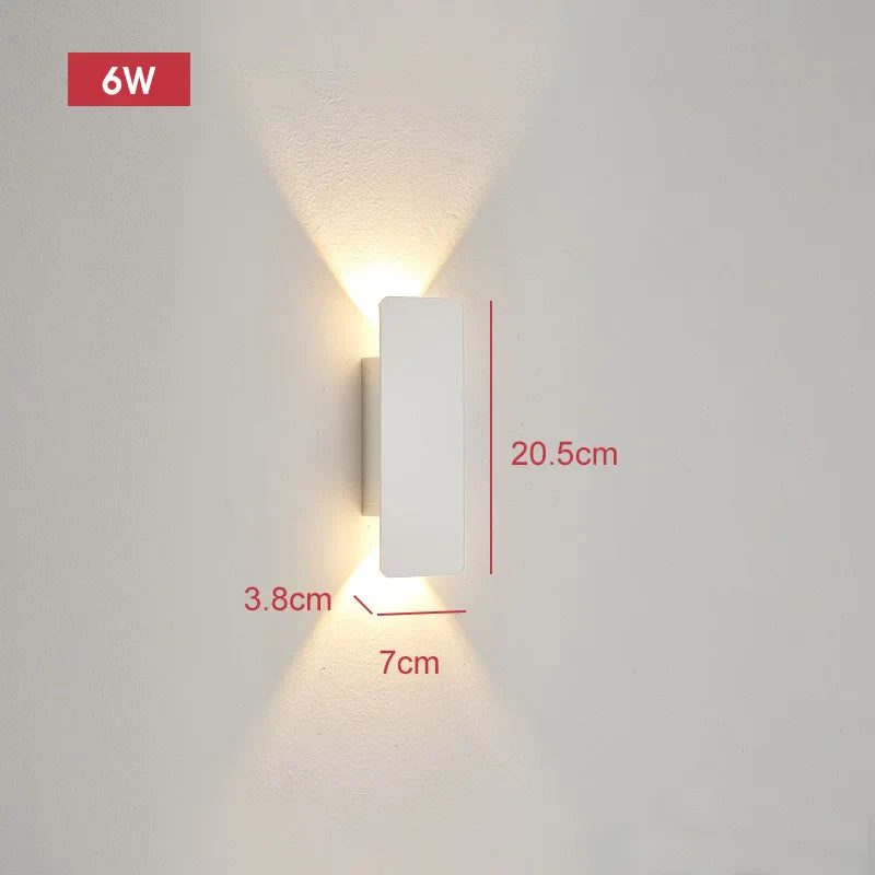 LumaStrix Noir | Väderbeständig LED utomhusvägglampa i aluminium, 18W