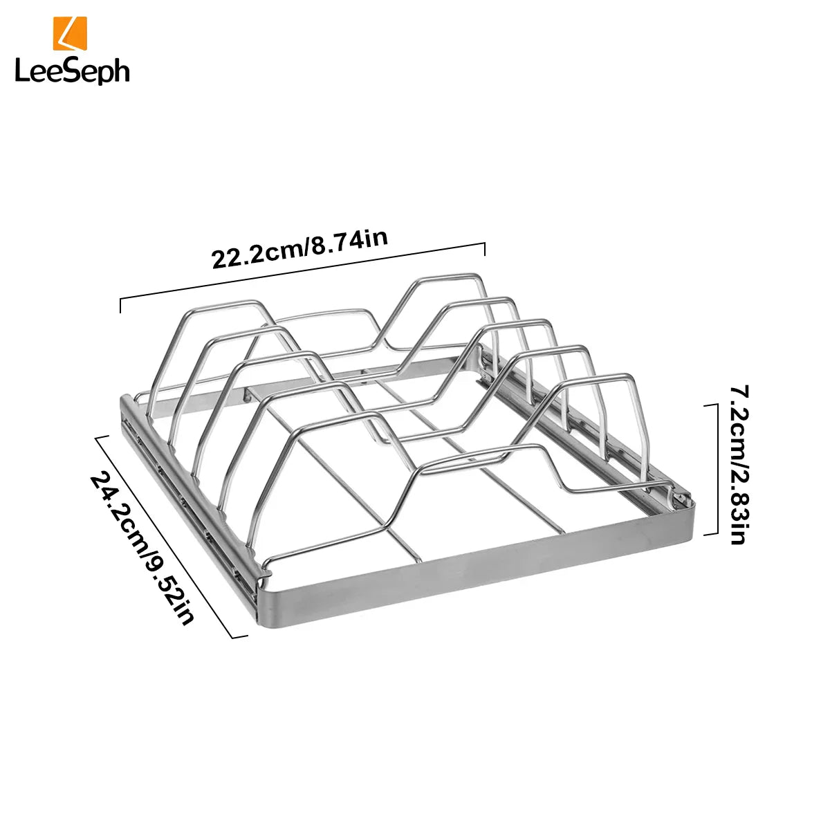 Carvallo Pro rostfria ribbhållare | Non-stick & hållbar | För BBQ, grill och ugn | Perfekt för saftiga revben
