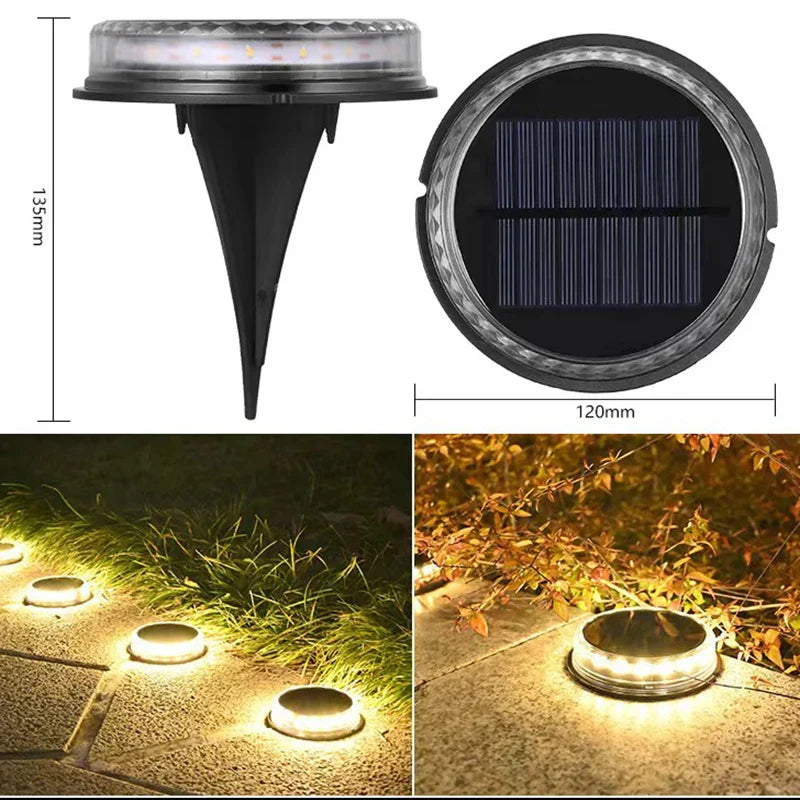 Carvallo GroundGlow Solarbelysning 4-pack | LED Trädgårdslampor | IP65 Vattentålig | För Vägar, Gräsmatta & Terrass