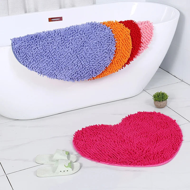 AbsorbHeart Badmatta | Hjärformad duschmatta av mikrofiber