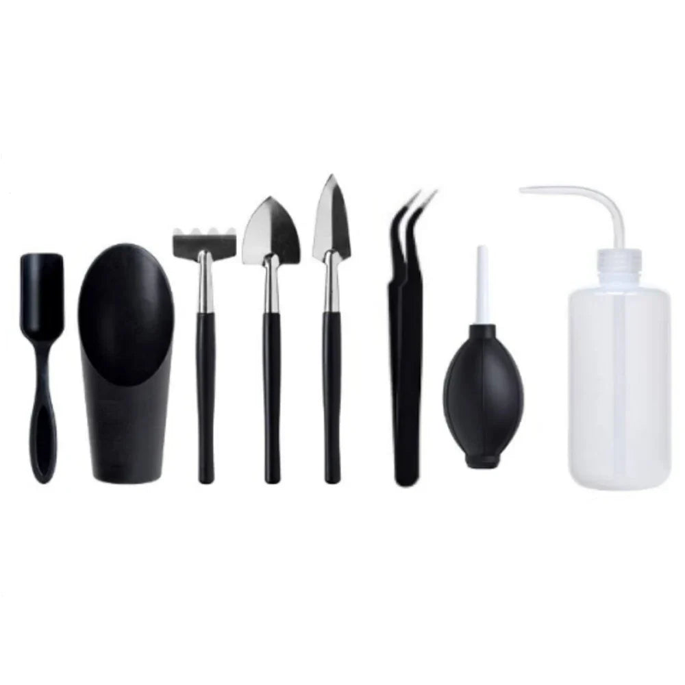 Carvallo Mini Trädgårdsverktyg Set | Ergonomisk &amp; Platsbesparande | För Sukkulenter &amp; Bonsai | 5/8/13-delar