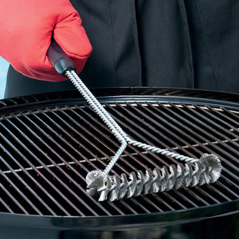 Carvallo Grillix Pro | Rostfria borstar | Värmebeständig & Non-stick | BBQ rengöringsborste 30 cm
