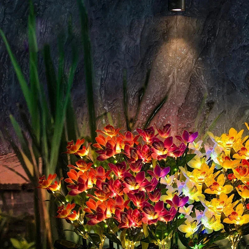 Carvallo OrchidLight Soliga orkidéer trädgårdslampa | LED-landskapsljus | Vattentät & Dekorativ | För trädgård, väg & balkong